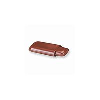 viStar Cognac Leather Two Cigar Case