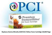 Premium Compatibles Inc. AOD7231PC Replacement Ink and Toner Cartridge for Konica Minolta Printers, Yellow