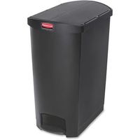 Rubbermaid Commercial 1883616 Slim Jim Resin Step-On Container End Step Style 24 gal Black