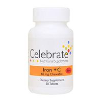 Celebrate Iron + C 60 mg chewable - Berry - 30 Count