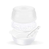 MSlongzc Organizer Box Storage Containers Storage Bins Cubes Organizer with Dividers Foldable High Capacity Heat-Resistance Baby Bottle Microwave Steam Sterilizer Storage Box White