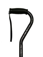 Unisex Offset Handle Cane Color: Black Granite