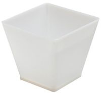 Fineline Settings 10-Piece Tiny Temptations Cube Bowl, 2-Ounce, White