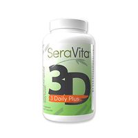 SeraVita 3 Daily Plus - Daily Multivitamin and Multimineral, Natural Digestive Enzyme and Amino Acid Blend - 90 Veggie Capsules