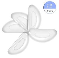 Eyeglass Nose Pads, Transparent Stick on Anti Slip Soft Silicone Adhesive Nose Pads for Glasses Eyeglasses Sunglasses 12 Pairs