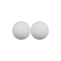 Velocity 2 White Massage Lacrosse Balls for Muscle Knots, Myofascial Release, Yoga & Trigger Point Therapy. Firm Rubber Scientifically Designed for Durability