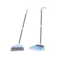 Broom and Dustpan With Long Handle Telescopic Up Extra Long Handle Multi-Function Soft Brush Broom And Dustpan Magic Windproof Broom Set Office Schools Garden Cleaning Tools