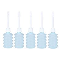 HEALLILY 5Pcs Enema Douche Applicator Bottle Disposable Telescopic Vaginal Douche Anal Applicator for Women Female 200ml
