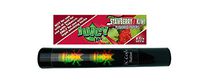 Herb Airtight Tube Pocket Protector with Juicy Jay's Strawberry Kiwi 1.25 Flavored Hemp Rolling Papers 1 Count DC Crafts Nation- Rasta Skull