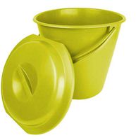 Metal and X-Ray Detectable Food Safety Economy Bucket 10 liter with Lid & Handle, Yellow