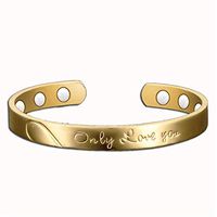 GXSQLW Magnetic Bracelet,Pure Copper 6 Magnets Wrist Bracelet,to Prevent Snoring Anti-Fatigue Radiation Health Treatment,Can Help Reduce or Prevent Male and Female Snoring (Gold)