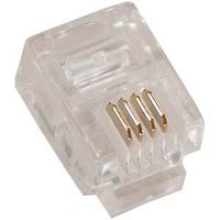 RJ11 (6P4C) Plug for Stranded Round Wire 100pk
