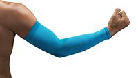 NV -X Sport Arm Sleeves 15-20MMHG Compression Enhanced Performance & Protection, Acid Aqua, Medium
