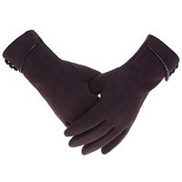 EUBUY Winter Gloves, Women Cold Weather Touchscreen Gloves Running Gloves Driving Cycling Gloves Outdoor Windproof Thermal Gloves Coffee