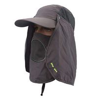 Meidexian888 Fishing Hiking Sun Hat for Men/Women,Summer Outdoor UV Protection with Face Neck Flat (Dark Gray)