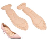 Viewm Heel Cushion Inserts Comfort Shoe Insoles Women Sponge Insoles for Heels Shoe Pads DIY Size Heel Cushion, 2 Pairs, Flesh Round