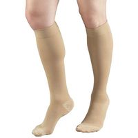 HMNA 9808 Compression Stockings, Regular 15-20 mmHg, Below Knee BK, Men or Women, Closed Toe, Beige, Large (Size C)