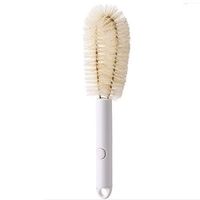 ZHWDD 10Pcs Kitchen Long Handle Dishwashing Brush, Nonstick Pan Cleaner, Easy Grip Cleaning Scrubber and The Stains Won’T Touch The Hand