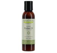 Banyan Botanicals Brahmi Oil with Coconut Base - USDA Certified Organic, 4 oz - Ayurvedic Skin & Hair Oil with Gotu Kola & Bacopa - Calms The Mind