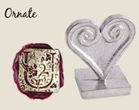 Initial Wax Seal Stamp - 3/4" Square Ornate-Pewter Letter U