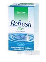 8992757 PT# 566000 Eye Drops Refresh Plus .1oz Lubricating 1s 30/Bx Made by Allergan Pharm, Inc