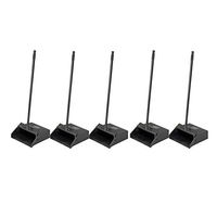 Carlisle 36141003-1 Pivoting Upright Lobby Dustpan with Metal Handle, 30" Length, Black