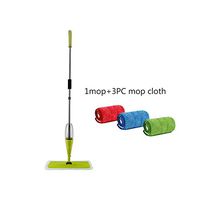 Spray Mop +3 Pcs Cleaning Cloth Head Combination Wooden Floor Ceramic Tile Automatic Mop Dry Home Cleaning Tools,Green