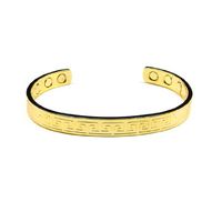 Accents Kingdom Magnetic Copper Therapy Arthritis Relief Golf Cuff Bangle Bracelet, Gold Plated Aztec