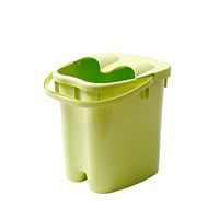 AI® Foot Bath Barrel Thicker Plastic Massage Foot Bath Heightening Household Footbath 20L Large Capacity High Water Level 22 * 30 * 40cm (Color : Green)