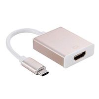Computer Accessories & Peripherals 10cm USB-C/Type-C 3.1 to HDMI Adapter Cable, for Galaxy S8 & S8 + / LG G6 / Huawei P10 & P10 Plus/Xiaomi Mi6 & Max 2 and Other Smartphones(Gold) (Color : Gold)