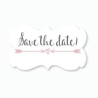 36 - Save The Date Wedding Envelope Seals (#366) (Blush)
