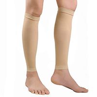 KEWIAR Women's Footless Compression Socks (20-30mmHg) - Medical Calf Compression Sleeve Support hose for Swelling, Shin Splint, Varicose Veins, Edema, Nurses & Maternity (Beige,XL)