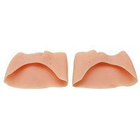 Iumer 1pair SEBS Toe Separator Open Toe Metatarsal Sleeves Closed Forefoot Cushion Foot Cover Caps,Open Skin Color,3.542.48inch