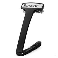 RENOOK Folding Back Scratcher, Over-Sized Bristled Scratching Head Body Brush, Long Handle with Massage Rollers, Labor-Saving and Flexible!