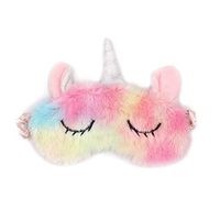 Song Qing Lovely Unicorn Horn Happy Travel Sleeping Eye Mask Cover Blindfold for Sleep (Multicolor)