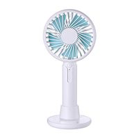 Shmei Mini Handheld Fan, Personal Portable Desk Stroller Table Fan Cooling USB Rechargeable Fan for Home Office Hiking Travelling (White)