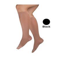 Blue Jay Closed Toe Medical Socks, Black - 15 - 20 mmHg, X-Large Knee-High Compression Socks - Microfiber Medical Legwear for Running, Athletic, Travel. Medical Hosiery