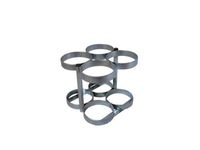 FWF Oxygen Floor MOUNTABLE Rack Holds 4 (D OR E Style) Diameter 4.3" Made in USA