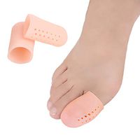 Big Toe Protectors Gel Toe Caps 10 PCS, New Breathable Toe Covers with Holes for Blisters, Corns, Broken Toe, Ingrown Toenail - Silicone Toe Cushions for Shoes for Women & Men - Large …