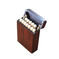 QINRUIKUANGSHAN Red Pear Wood Cigarette Case, 12-Piece Wooden Cigarette Case, 12 Creative Customizable Cigarette Cases, The Latest Style