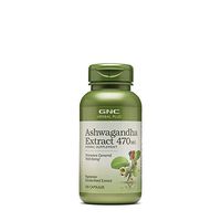 GNC Herbal Plus Ashwagandha Extract 470mg, 100 Capsules, Promotes General Well-Being