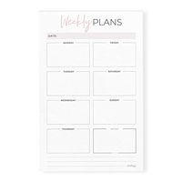 Weekly Plans Rose Gold Planner Notepad, 5.5 x 8.5 in.