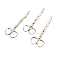 LAJA IMPORTS 3 PCS Stainless Steel Operating Scissors 6.5" Sharp Blunt Curved Economy Grade
