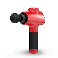 zinnor Handheld Massage Gun Deep Tissue Massager for Pain Relief, Silent High Speed Vibration Massage with 6 Massage Heads (Red)