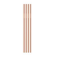 SWZLE 100% Eco-friendly Reusable Straws - Portable Stainless Steel Straight Drinking Straws for Juices & Smoothies-BPA Free - Perfect to Use at Restaurants & Party Decorations-Rose Gold-Pack of 4