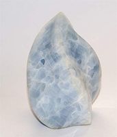 Blue Calcite Quality Crystal Polished Flame Twist Large 4.8"