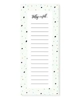 Modern to Do List. Home or Office. Stationery Notepad. 50 Sheets (3.625" x 8.5"). Dotted Mint. Chic Grocery List. Today I Will. Checklist.