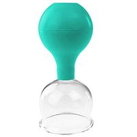 Back massager Cupping Glass Set with Ball,23-33-43-53-63 mm for Professional, Medical, Fire-Free Cupping,Glass The Original (5 pcs),Green