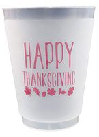 16oz Plastic Frost Flex Cups with Happy Thanksgiving Print (Pack of 12ct)