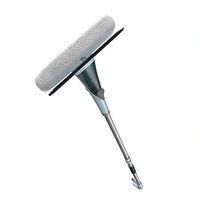 All-Purpose Shower Squeegee High Rise Home Double Sided Glass Window Cleaning Artifact Glass Scraping Telescopic Rod Hand Held Water Spray Aluminum Window Scraping Window Clean Mop